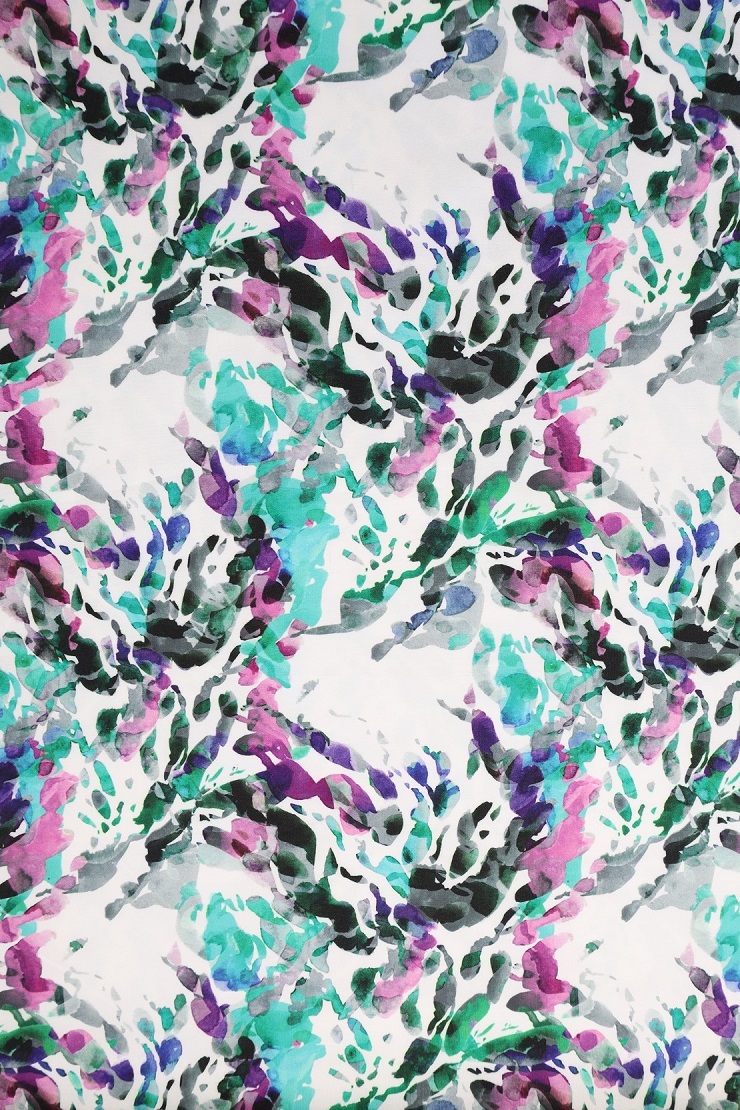 Swiss Cotton Silk Printed  (Abstract Design)