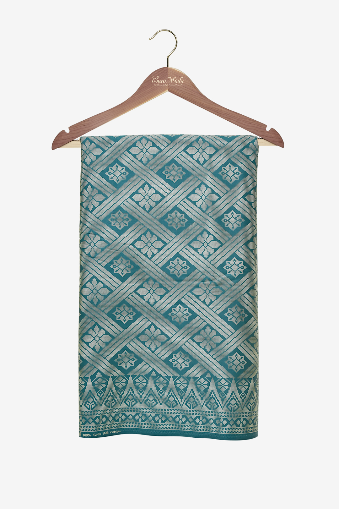 Swiss Cotton Silk Printed (Songket Design)