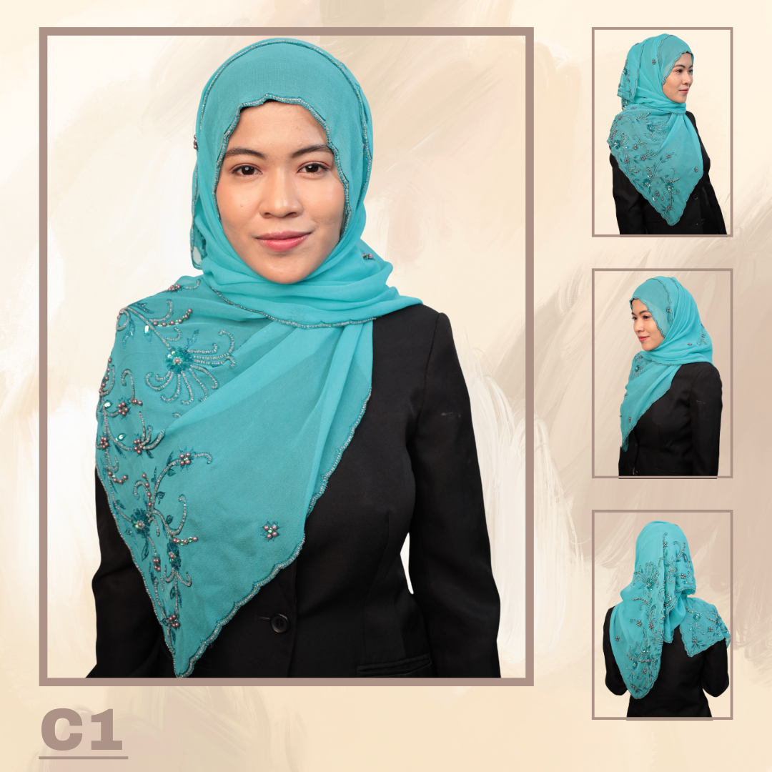 Shawl Chiffon Beaded