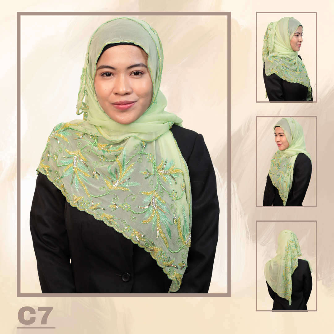Shawl Chiffon Beaded