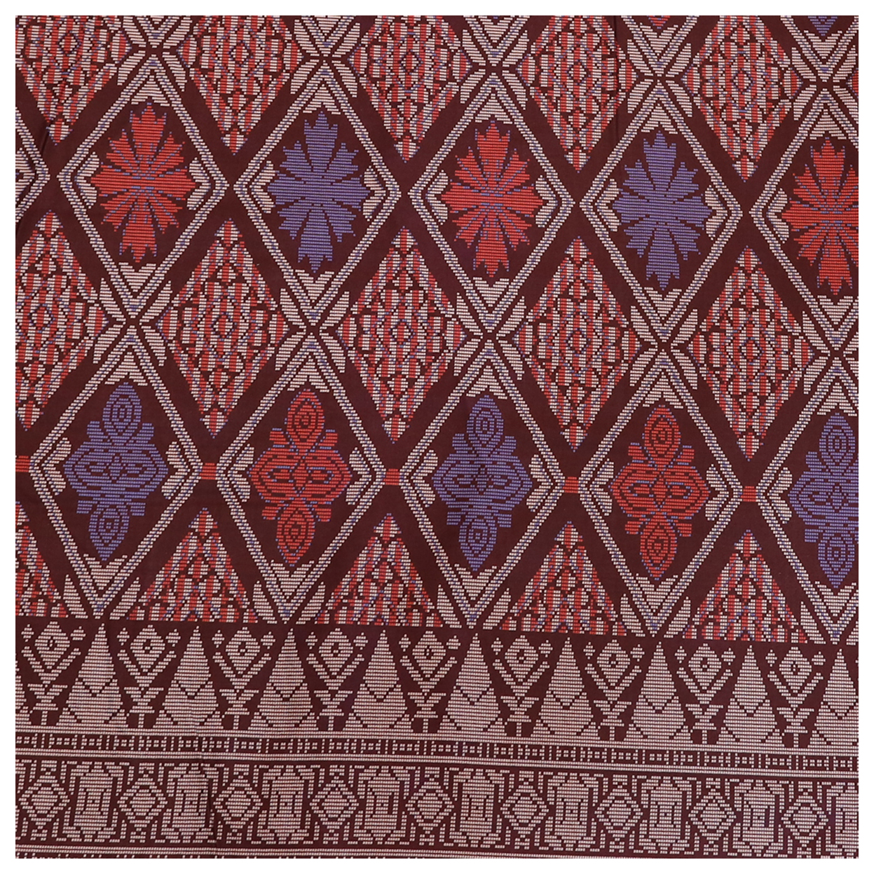 SWISS COTTON SILK PRINTED 44 SONGKET DESIGN