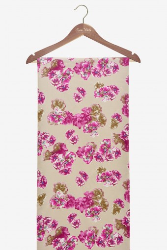 Swiss Cotton Silk Printed (Flower Design)