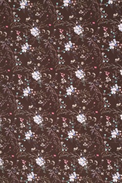 SWISS COTTON PRINTED-FLOWER DESIGN