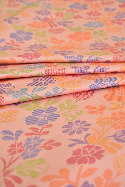 Swiss Cotton Silk Printed (Songket Design)