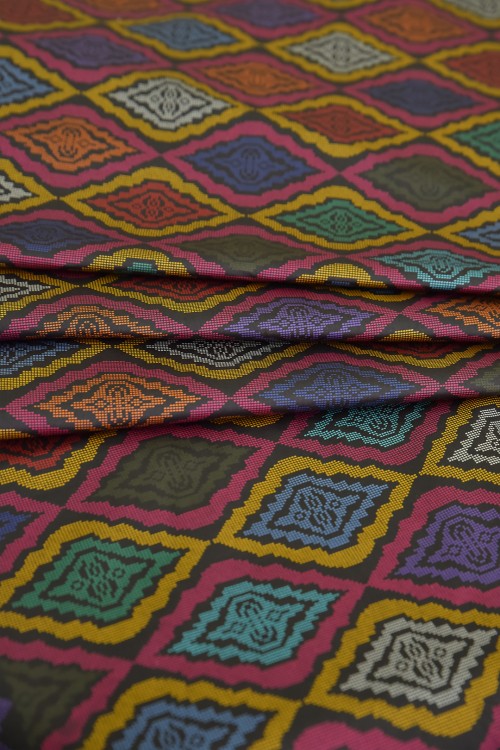 Swiss Cotton Silk Printed (Songket Design)