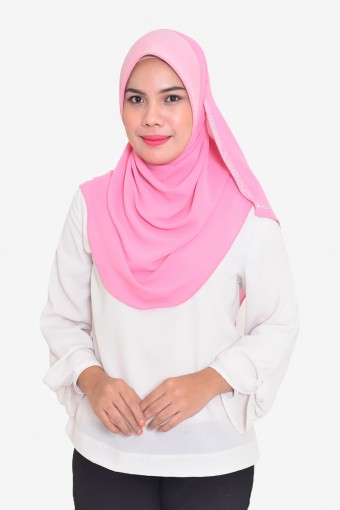 Plain Chiffon Instant Scuba With Stone