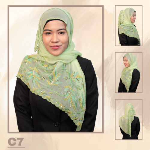 Shawl Chiffon Beaded