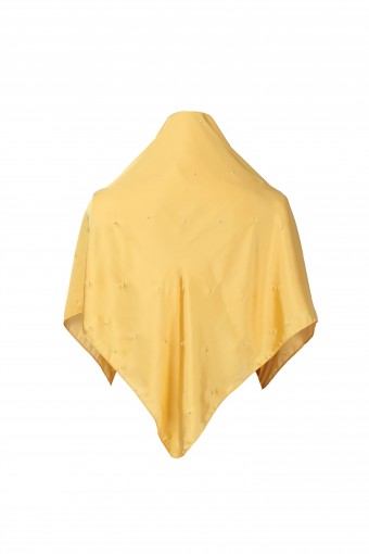 Aalia Hijab Bawal Charmeuse With Batu - Satin Material