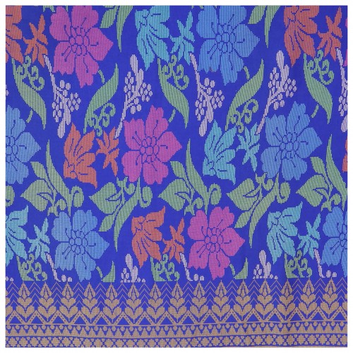 SWISS COTTON SILK PRINTED 44 " SONGKET DESIGN