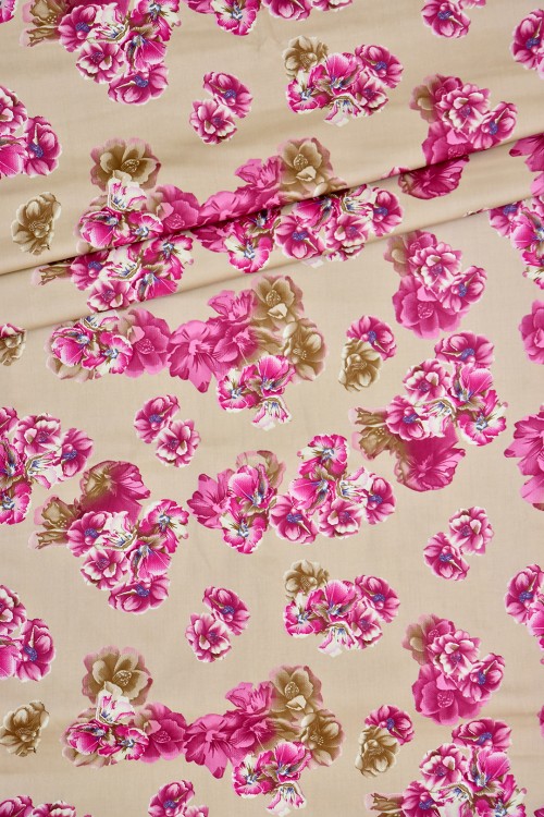 Swiss Cotton Silk Printed (Flower Design)