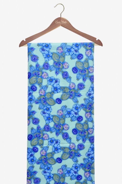 Swiss Cotton Silk Printed (Flower Design)