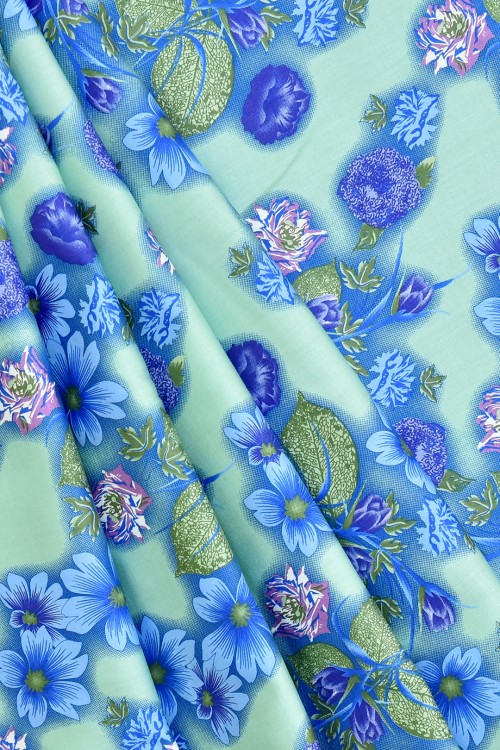 Swiss Cotton Silk Printed (Flower Design)