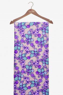 Swiss Cotton Silk Printed (Flower Design)
