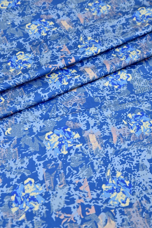 Swiss Cotton Silk Printed (Flower Design)