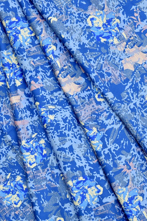 Swiss Cotton Silk Printed (Flower Design)