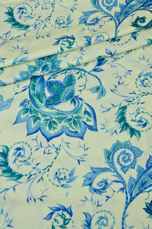 Swiss Cotton Silk Printed (Flower Design)