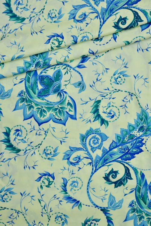 Swiss Cotton Silk Printed (Flower Design)