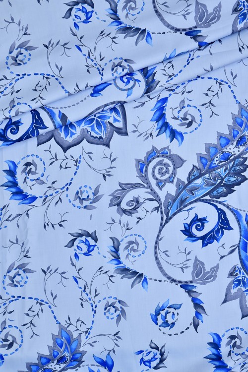 Swiss Cotton Silk Printed (Flower Design)