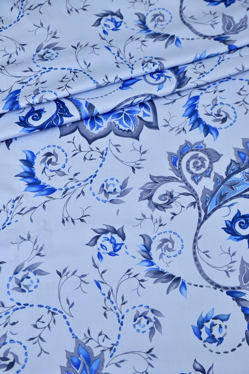 Swiss Cotton Silk Printed (Flower Design)