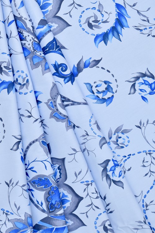 Swiss Cotton Silk Printed (Flower Design)