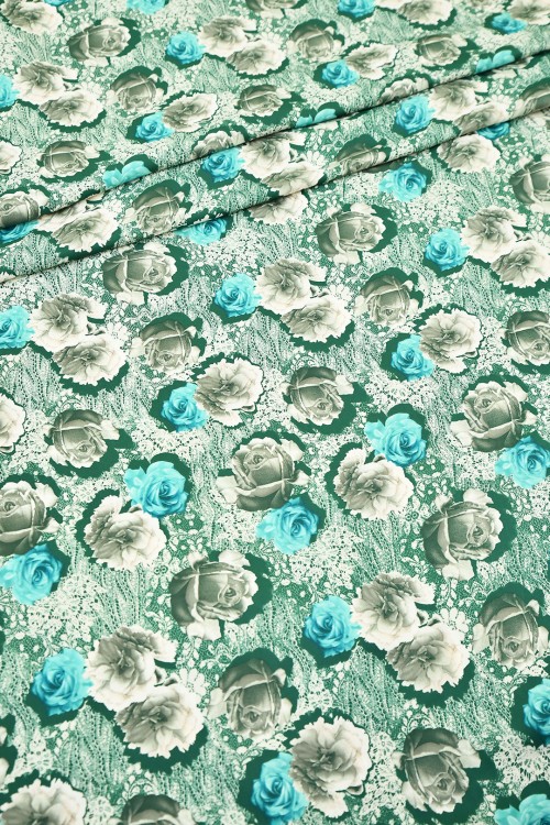 Washable V.Versace Crepe Printed