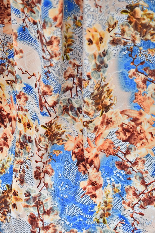Washable V.Versace Crepe Printed