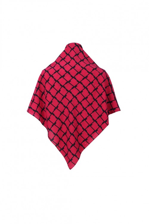 TUDUNG BAWAL BUBBLE CREPE PRINTED (WITH BATU)