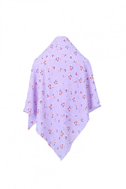 TUDUNG BAWAL BUBBLE CREPE PRINTED (with batu)