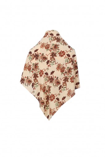 TUDUNG BAWAL BUBBLE CREPE PRINTED (WITH BATU)