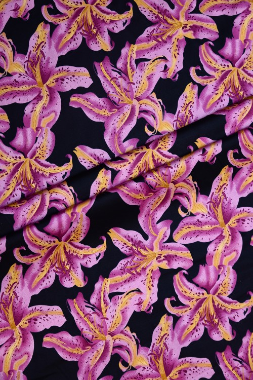 Swiss Cotton Silk Printed (Flower Design)
