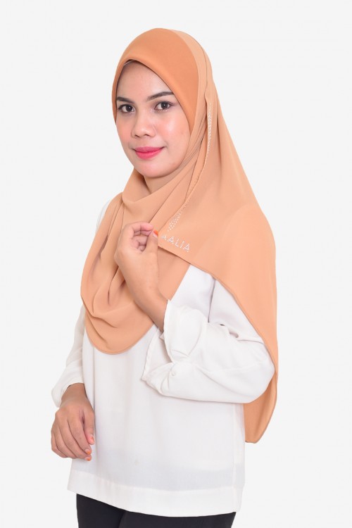 Plain Chiffon Instant Scuba With Stone