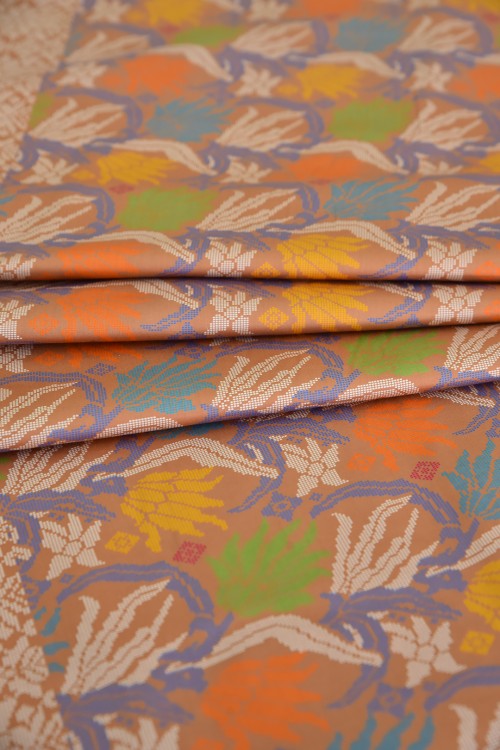 Swiss Cotton Silk Printed (Songket Design)