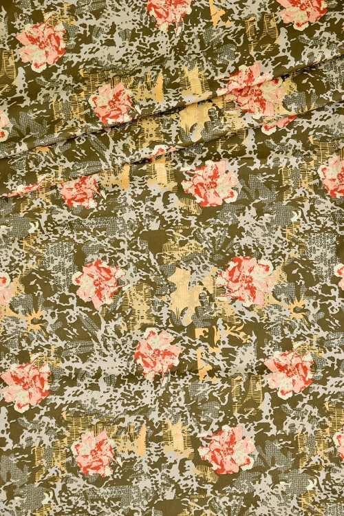 Swiss Cotton Silk Printed (Flower Design)